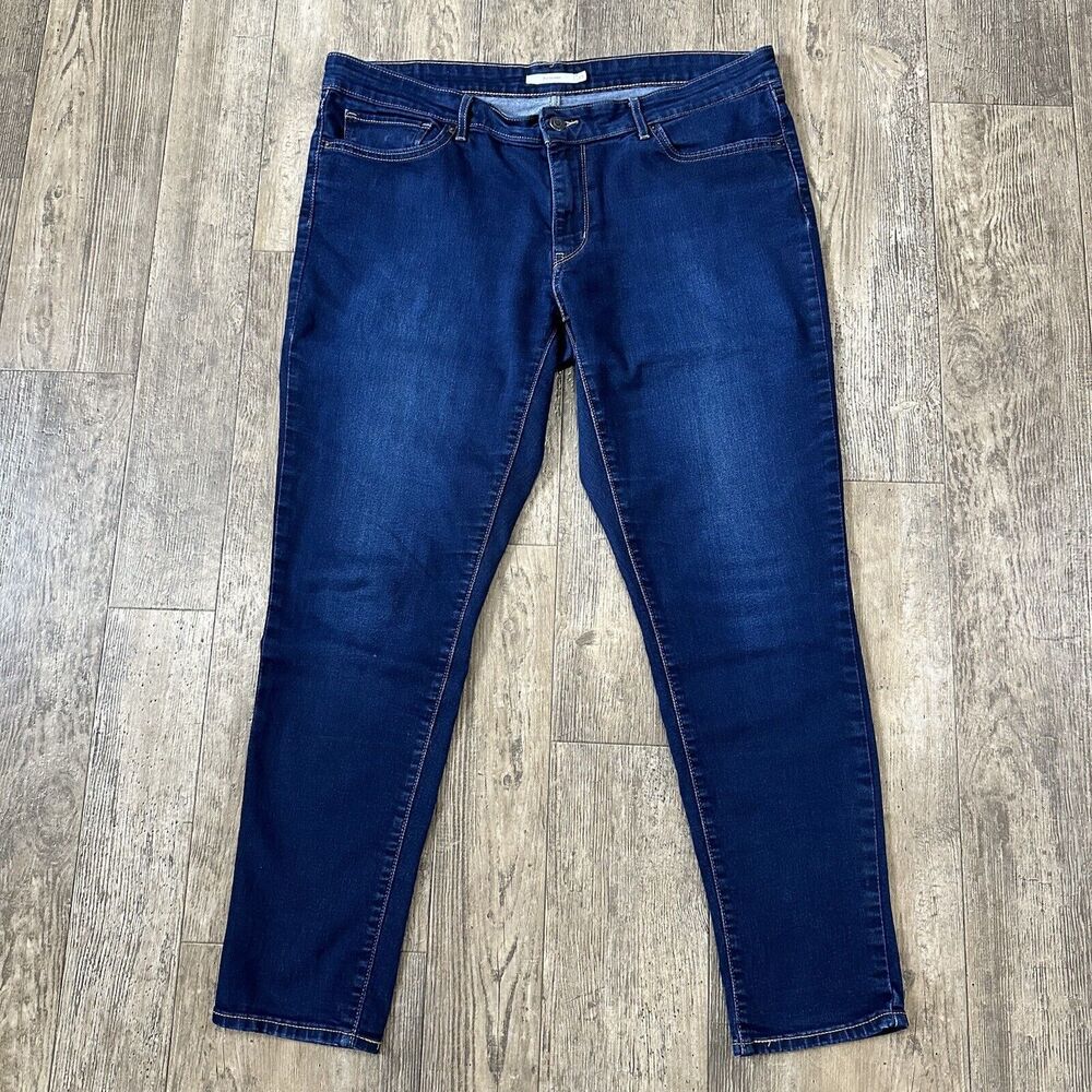 Levi's 711 SKINNY Womens Size 33 Blue Mid Rise Jeans Denim Pants 38x29 - Picture 4 of 13